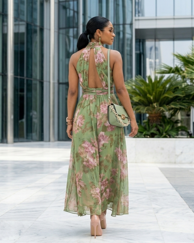 Leticia - Resort-feel Cinch-waist Flattering Dress