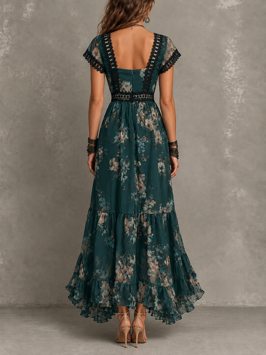 Daphne - Tiered Floral Maxi Dress