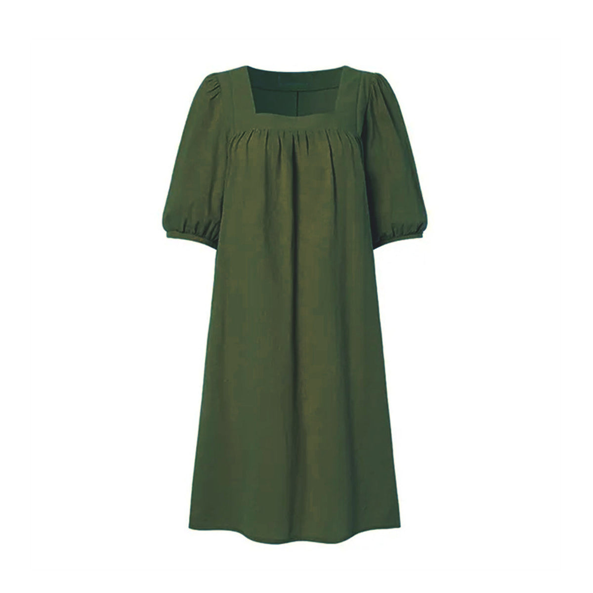 Irene - Square Neck Puff Sleeve Summer Dress