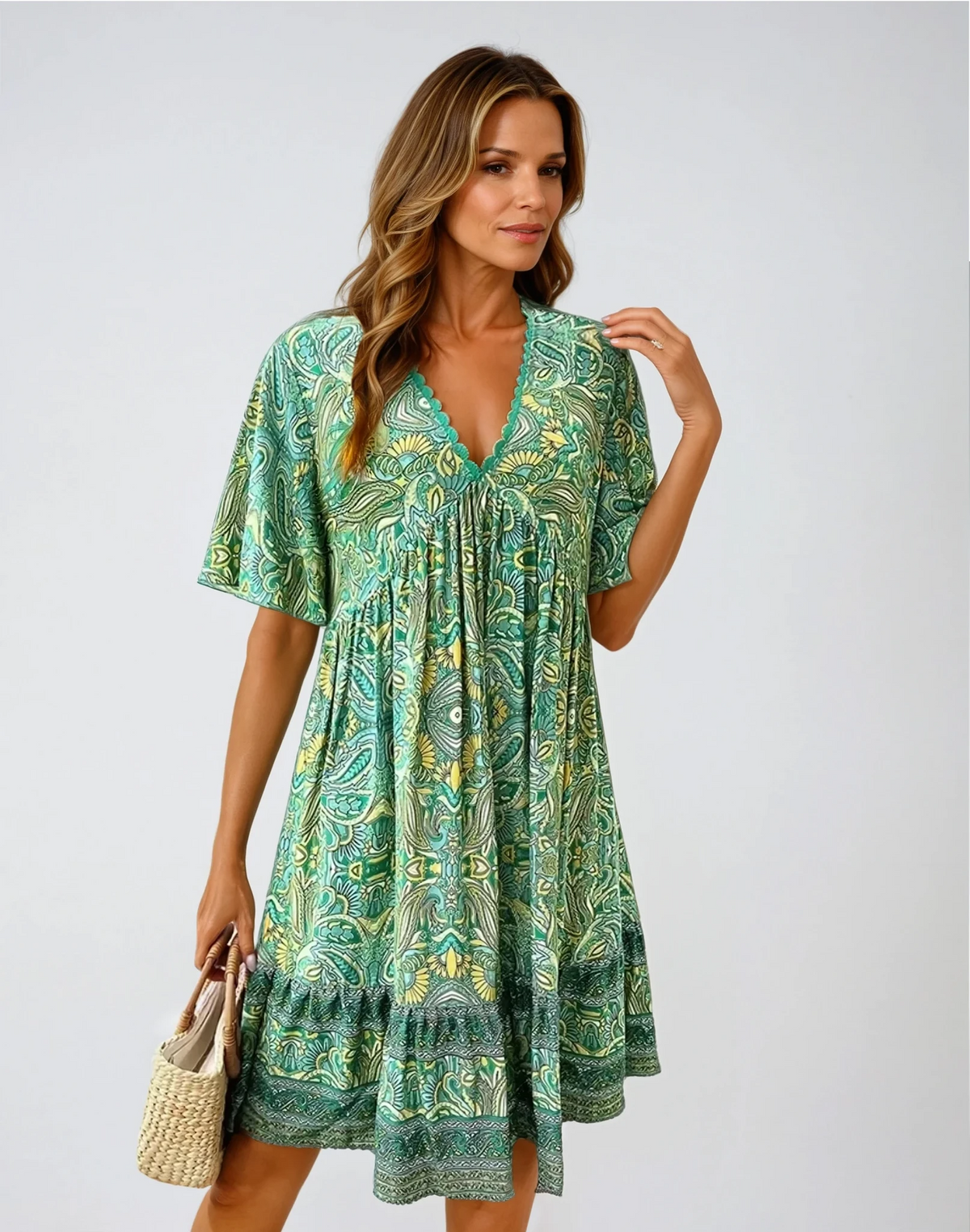 Brooke - Casual Boho V-Neck Dress