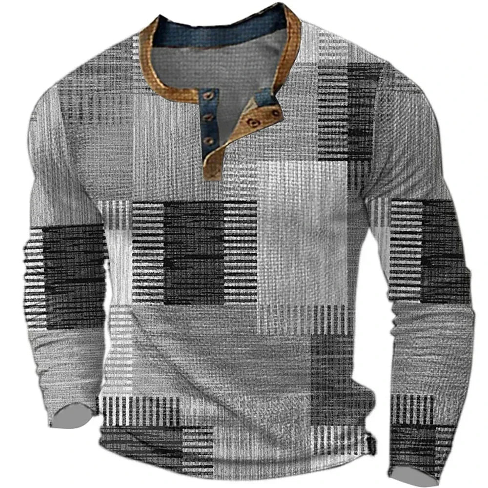 Jake - Colorful Henley Shirt