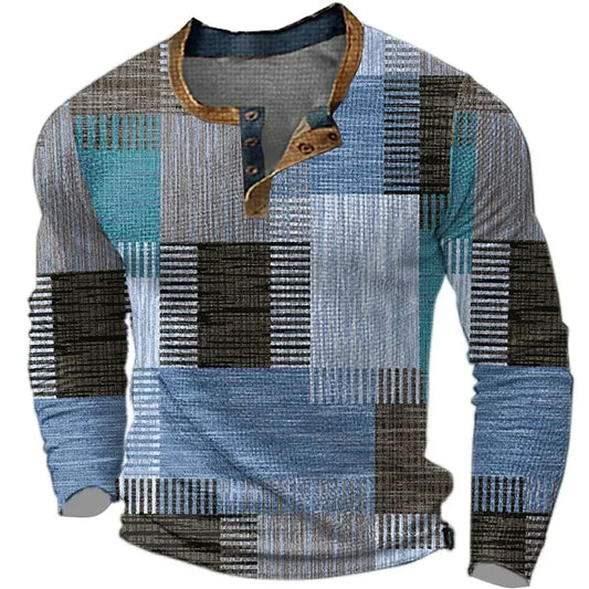 Jake - Colorful Henley Shirt