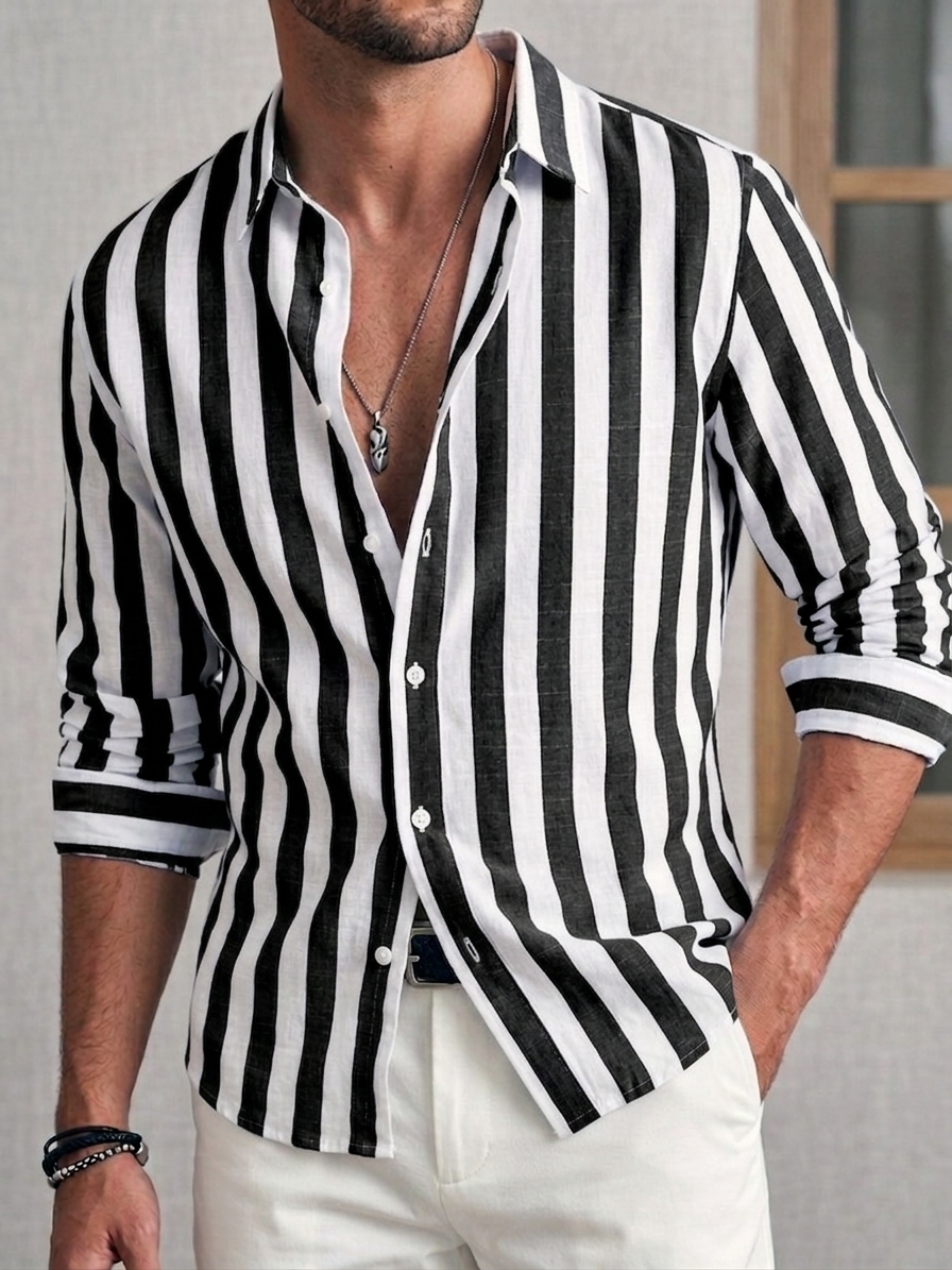 Zale - Breathable Striped Shirt