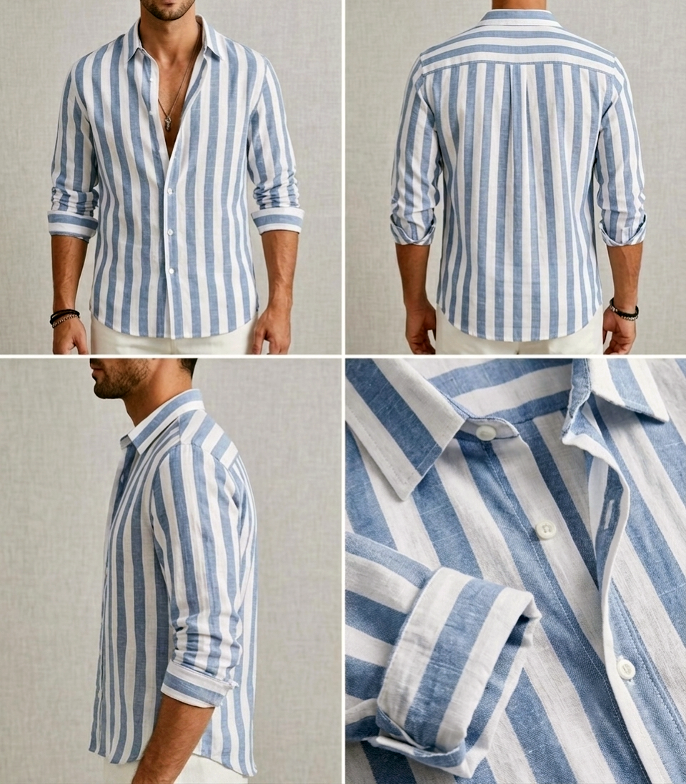 Zale - Breathable Striped Shirt