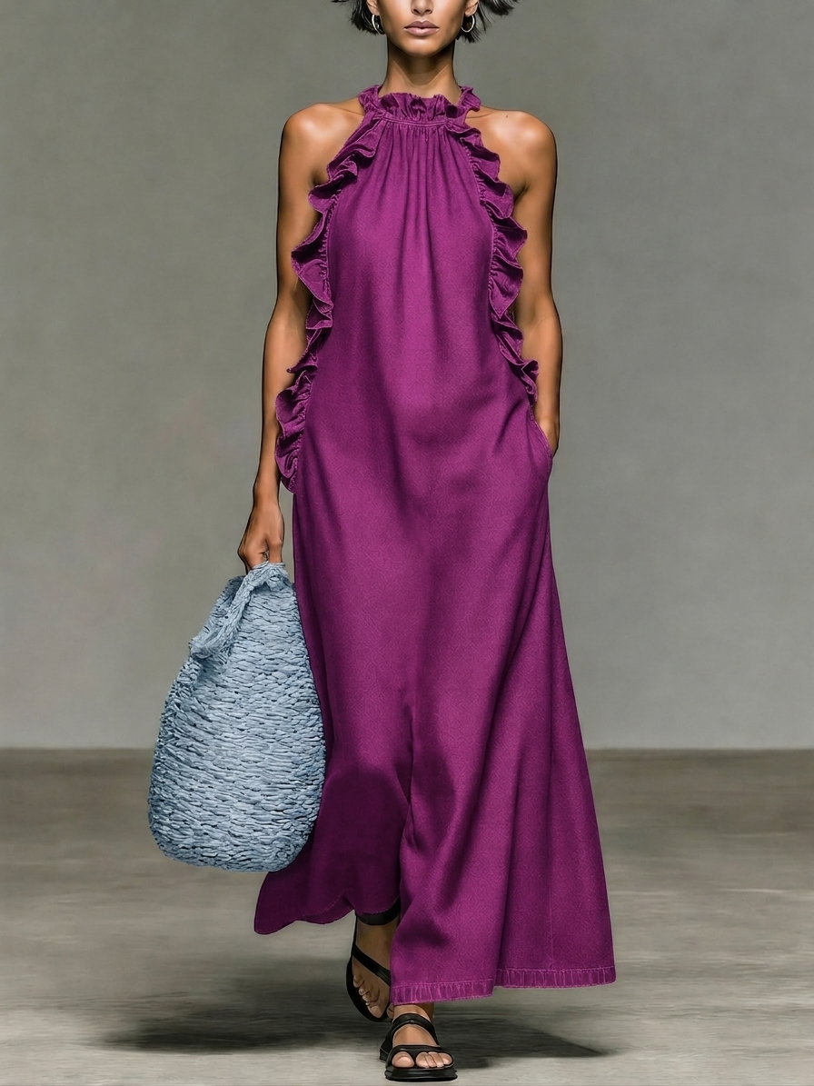 Amalia - Iconic Sleeveless Ruffle Dress
