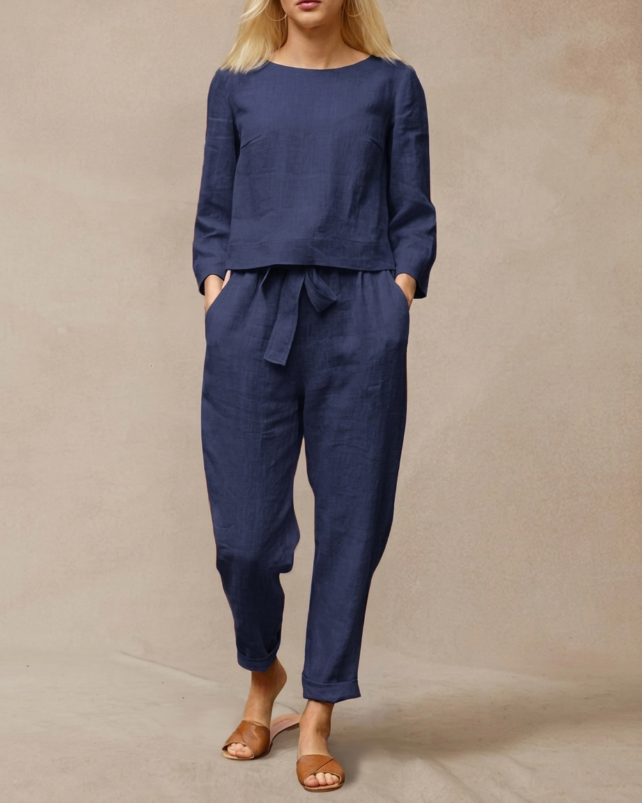 Jessica - Two Piece Lace Up Pants Set