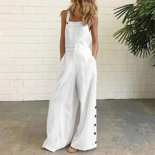 Joyce - Wide Leg Bib Jumpsuit