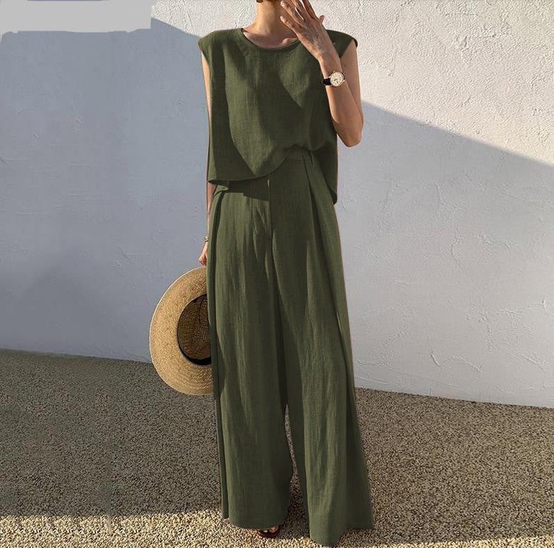 Edith - Loose Fit Wide Leg Two-Piece Set