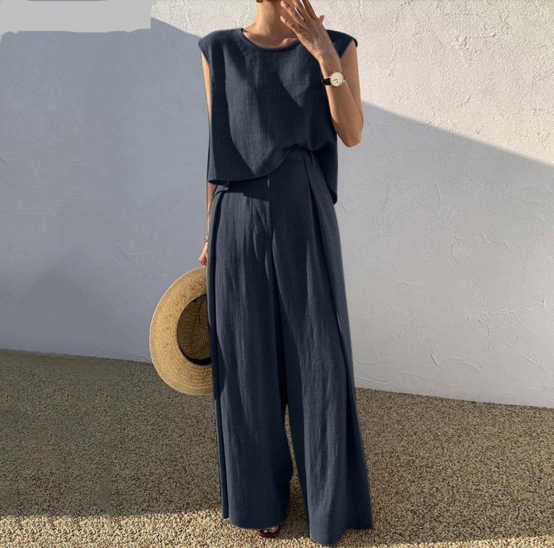 Edith - Loose Fit Wide Leg Two-Piece Set