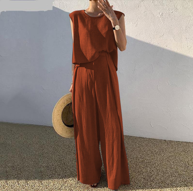 Edith - Loose Fit Wide Leg Two-Piece Set