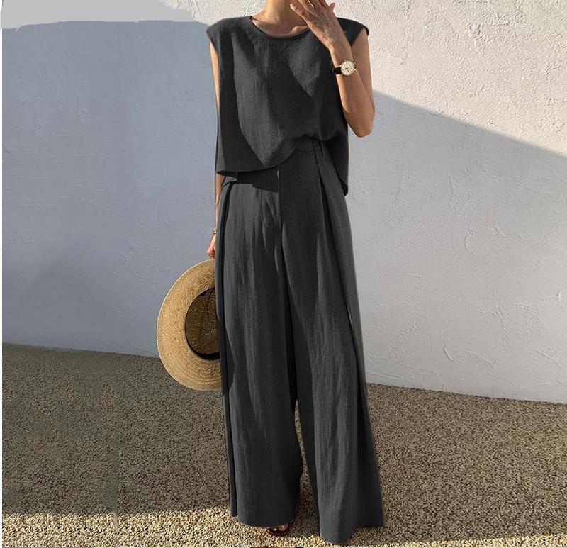 Edith - Loose Fit Wide Leg Two-Piece Set