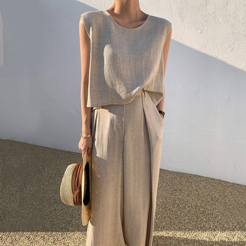 Edith - Loose Fit Wide Leg Two-Piece Set