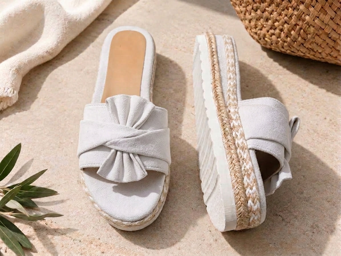 Cecilia - Orthopedic Bow Platform Slide Sandals