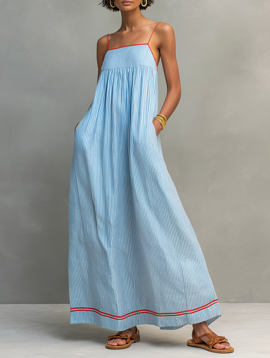 Serenity - Relaxed Striped Maxi Dress