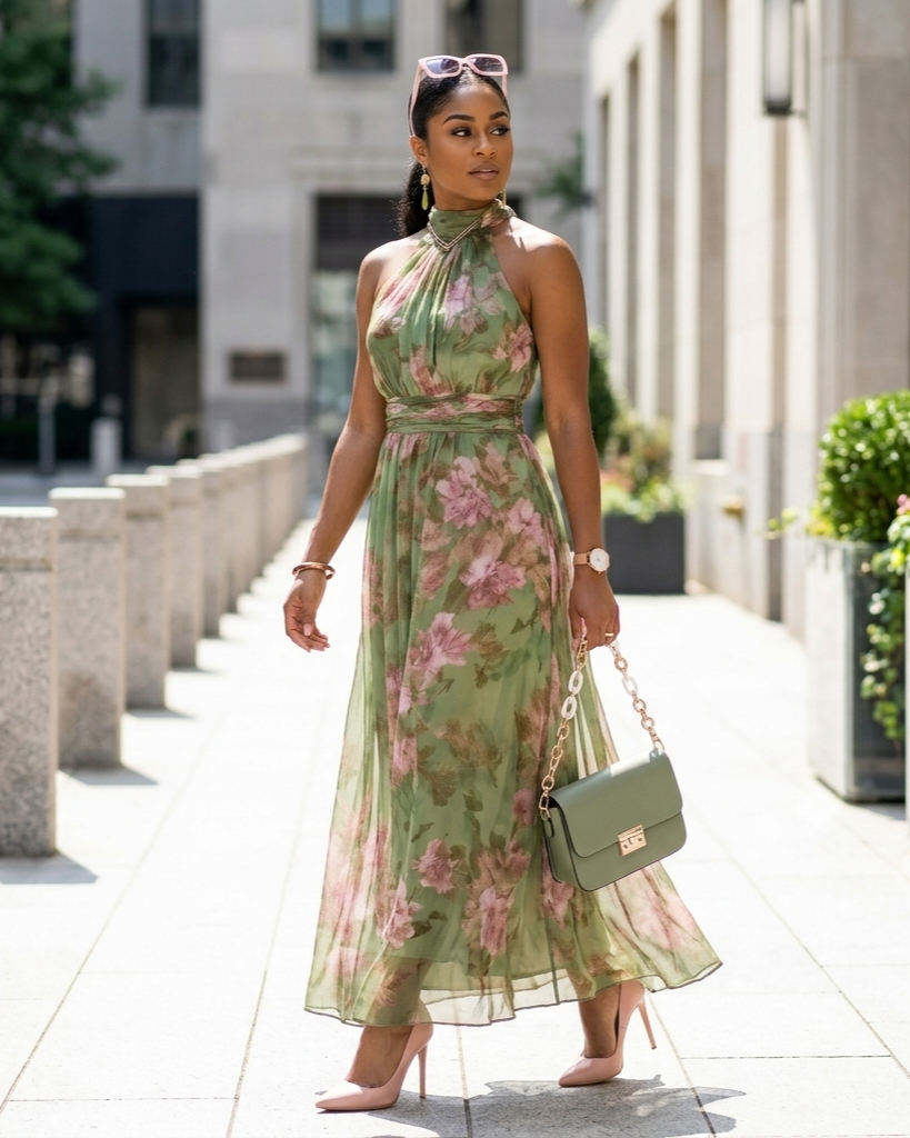 Leticia - Resort-feel Cinch-waist Flattering Dress