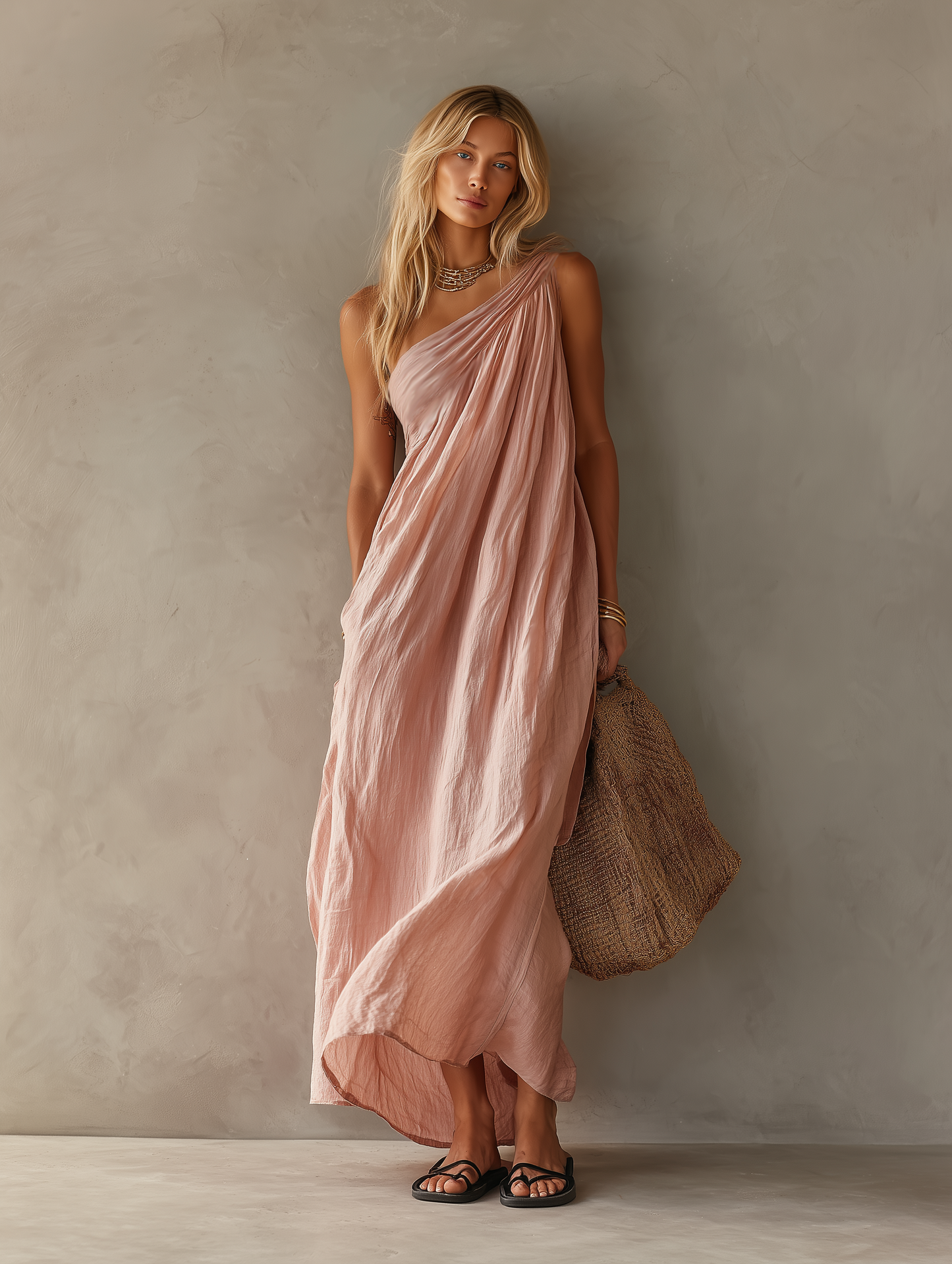 Willow - One-Shoulder Sleeveless Maxi Dress