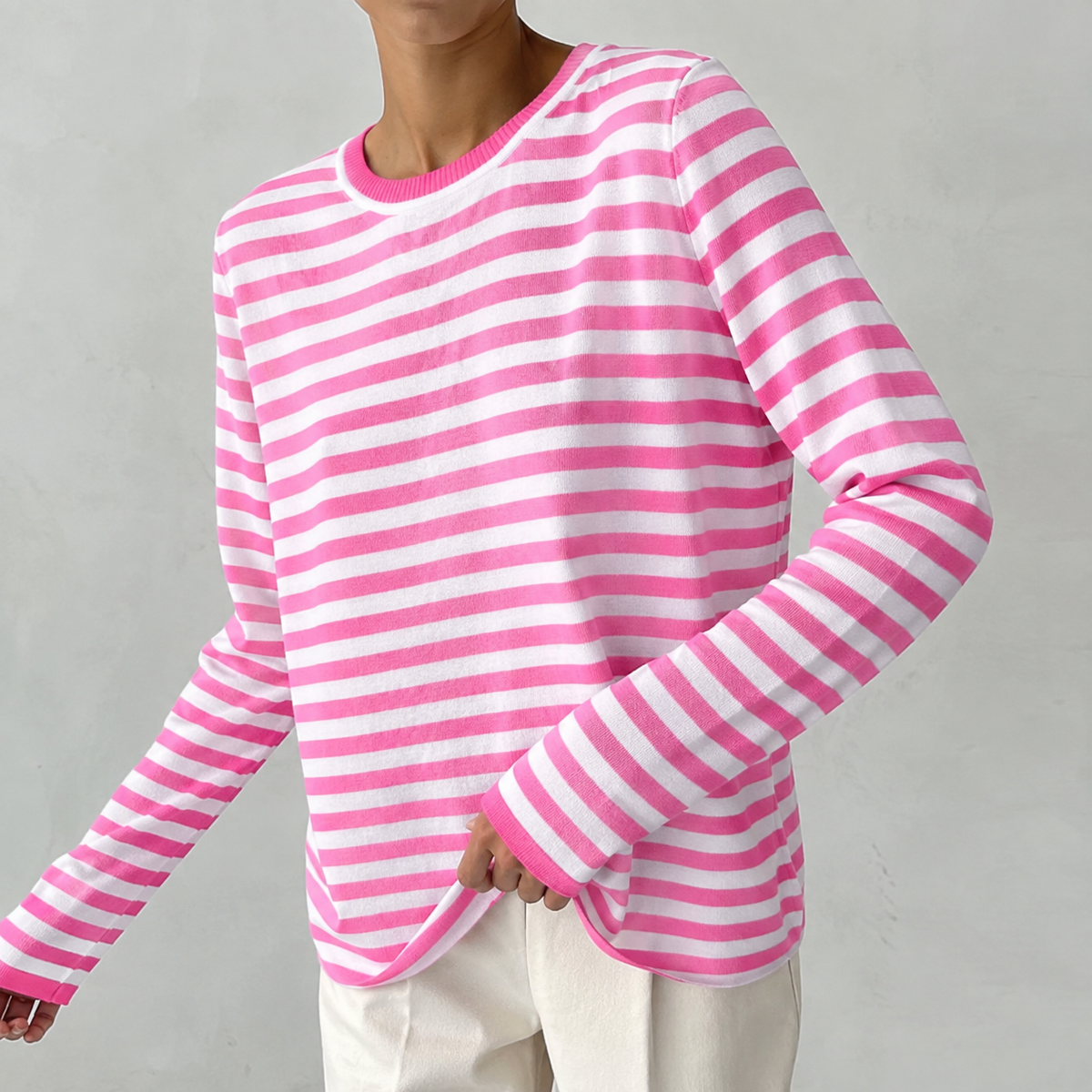 Tina - Striped Loose-Fit Long Sleeve Shirt