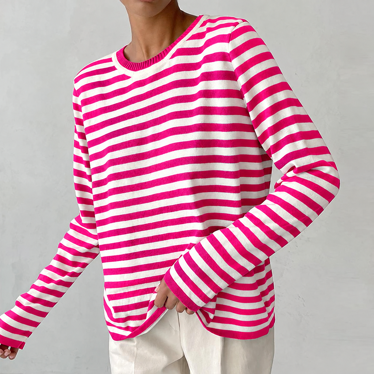 Tina - Striped Loose-Fit Long Sleeve Shirt