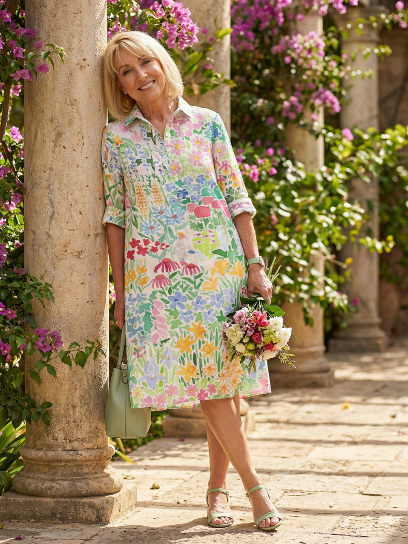 Alicia - Smooth Floral Day Dress