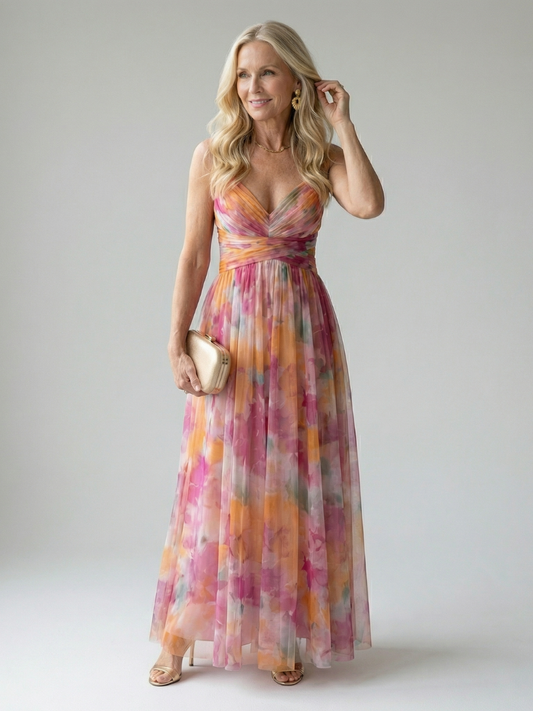 Ruth - Chic Chiffon Maxi Dress