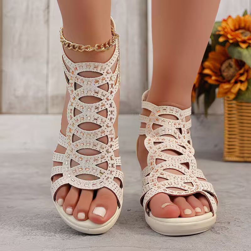 Ohana - Comfortable Open-Toe Wedge Sandals