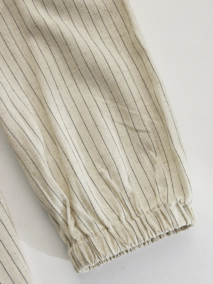 Francesca - Striped Button-Down Midi Dress