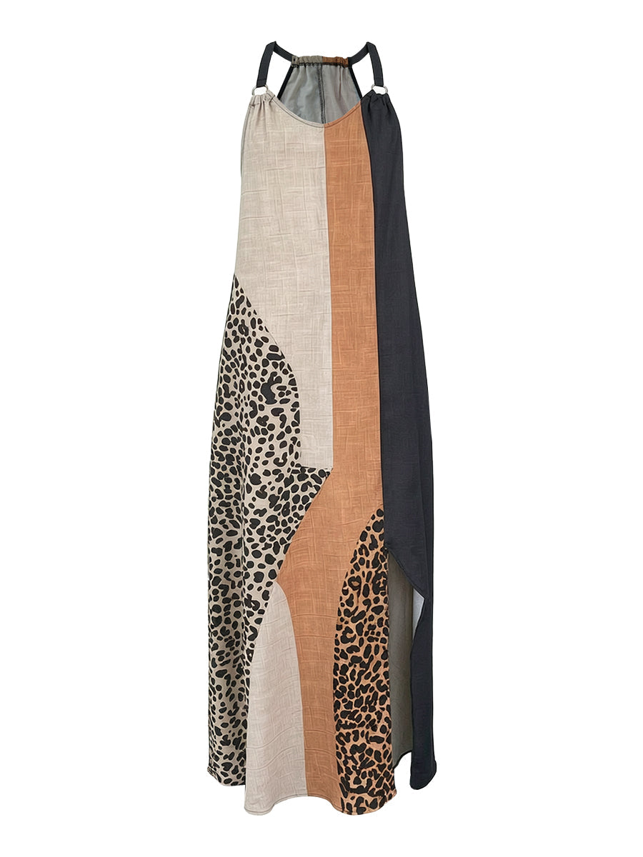 Seryna - Versatile Asymmetric Halter-Neck Maxi Dress