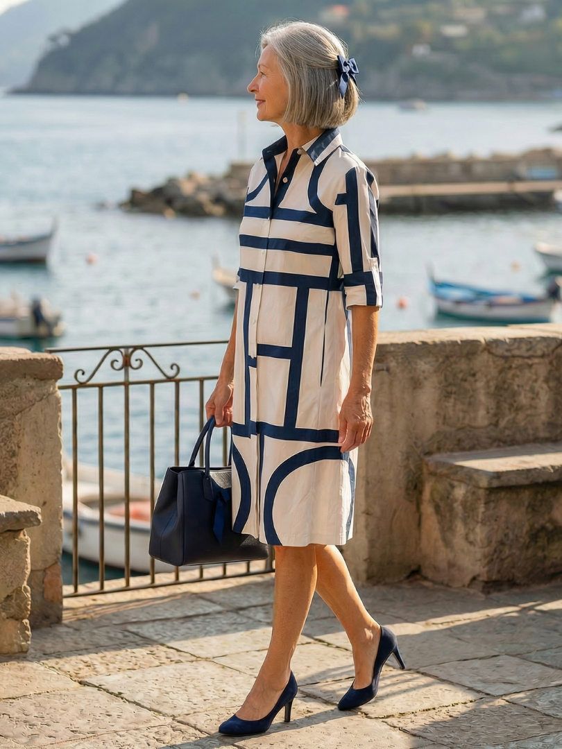 Eliza - Geometric Lightweight Dress
