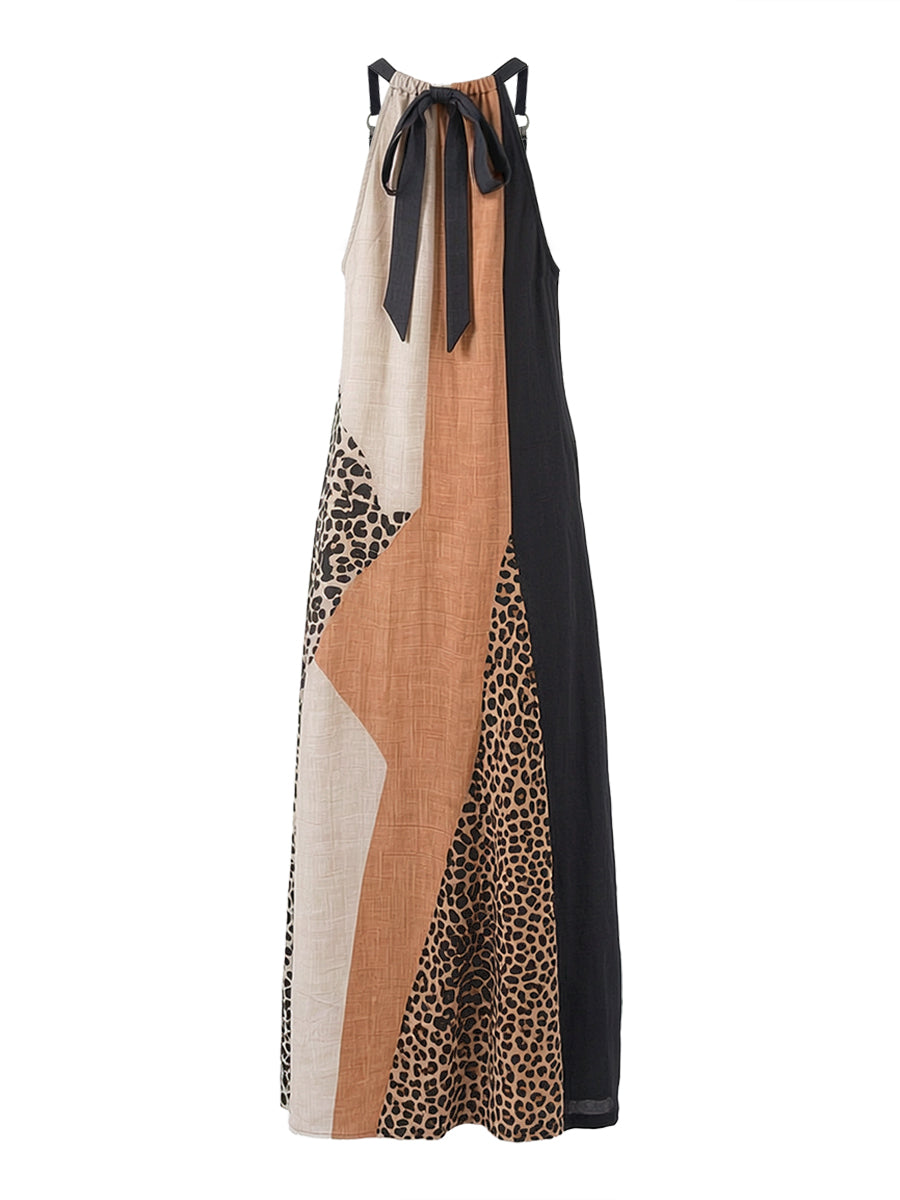 Seryna - Versatile Asymmetric Halter-Neck Maxi Dress