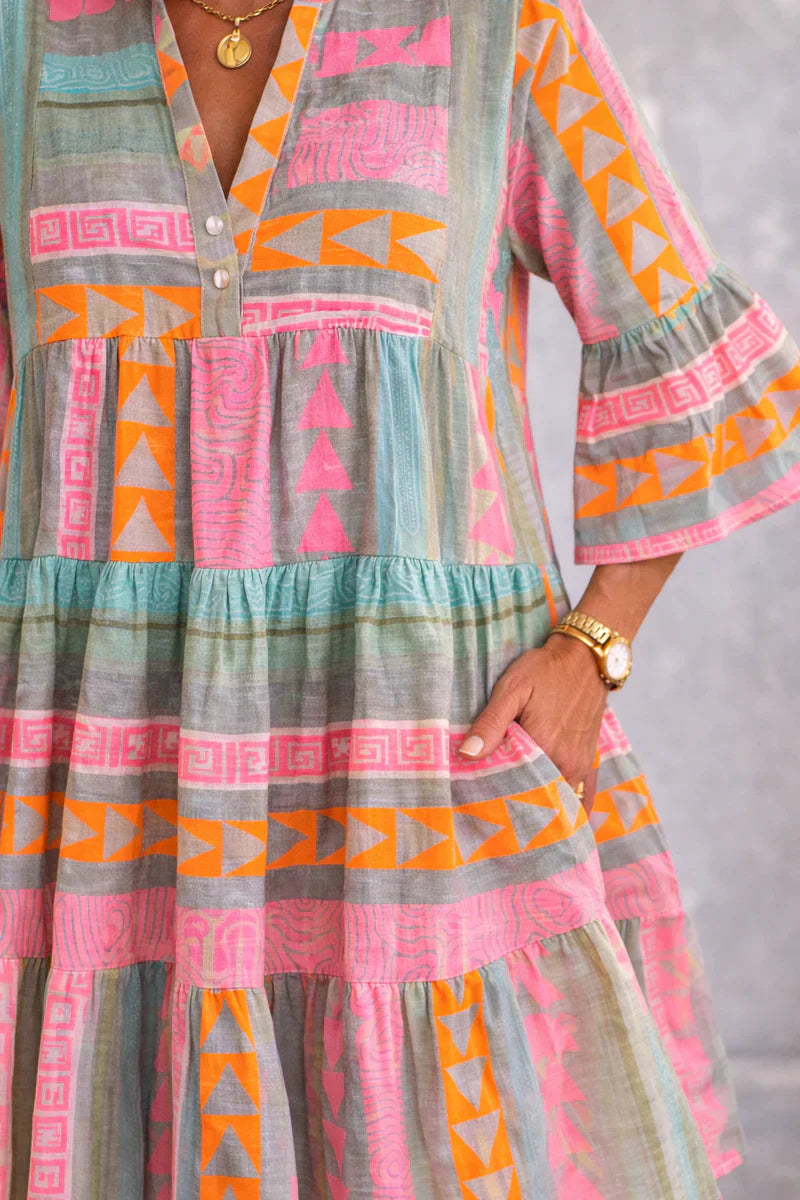 Nova - Vibrant Midi Dress