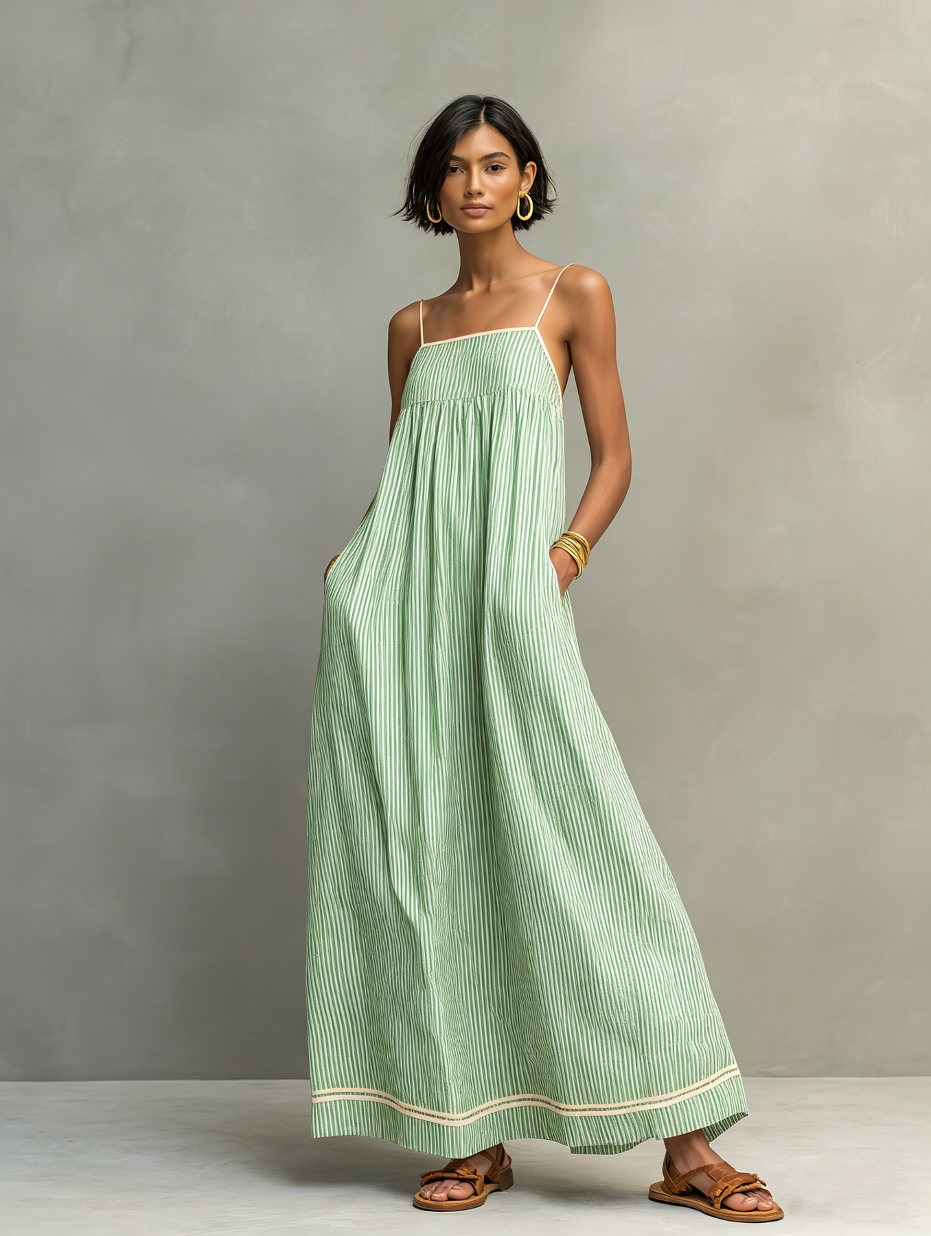 Serenity - Relaxed Striped Maxi Dress