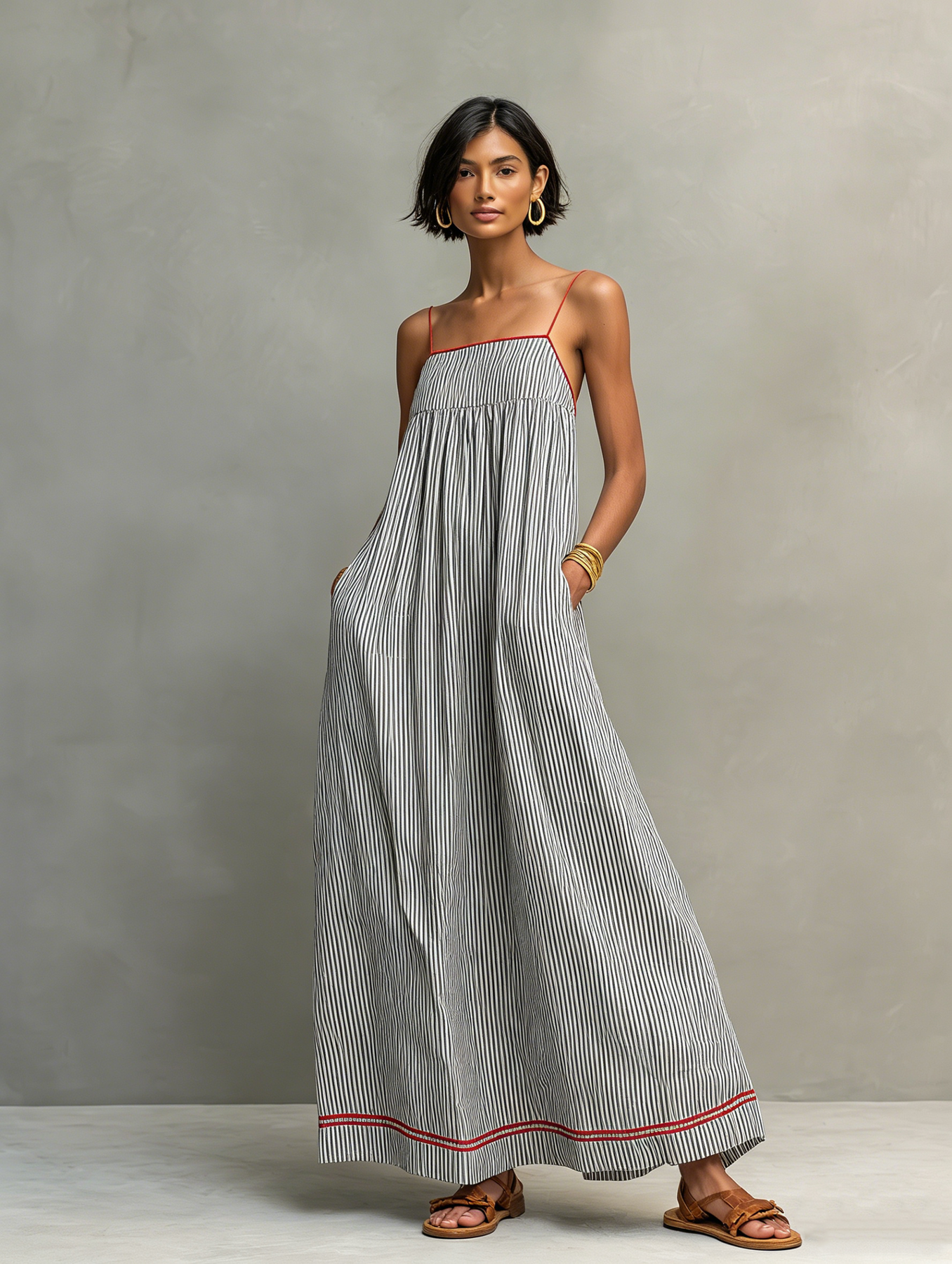 Serenity - Relaxed Striped Maxi Dress