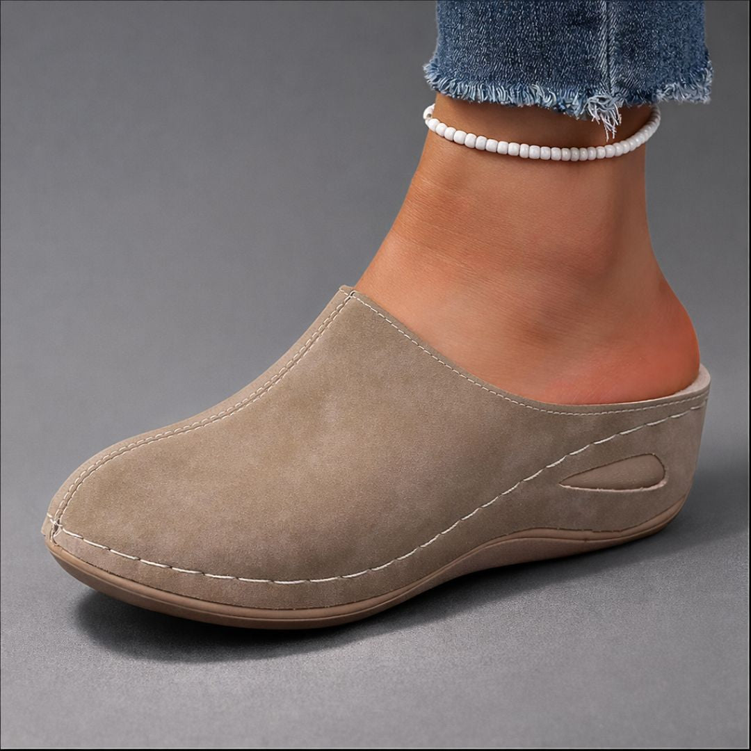 Carolina - Fleece-Lined Wedge Mules