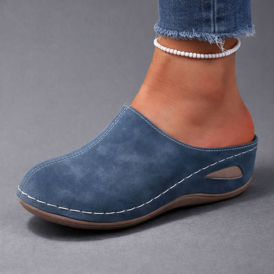Carolina - Fleece-Lined Wedge Mules