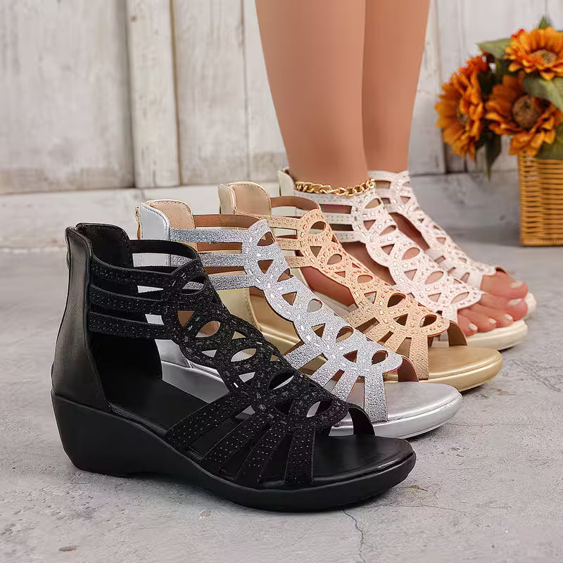 Ohana - Comfortable Open-Toe Wedge Sandals