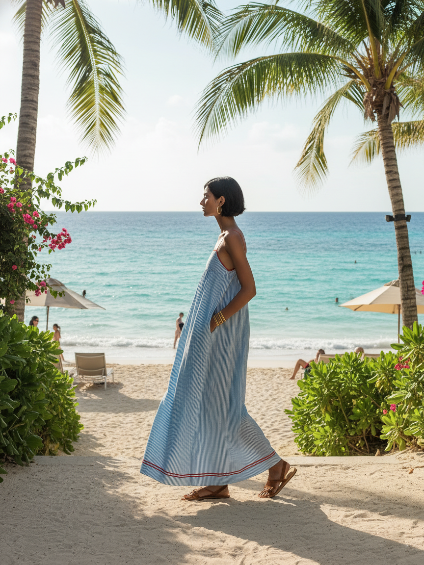 Serenity - Relaxed Striped Maxi Dress