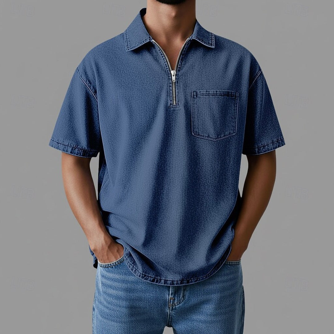 Steven - Lightweight Denim-Inspired Shirt