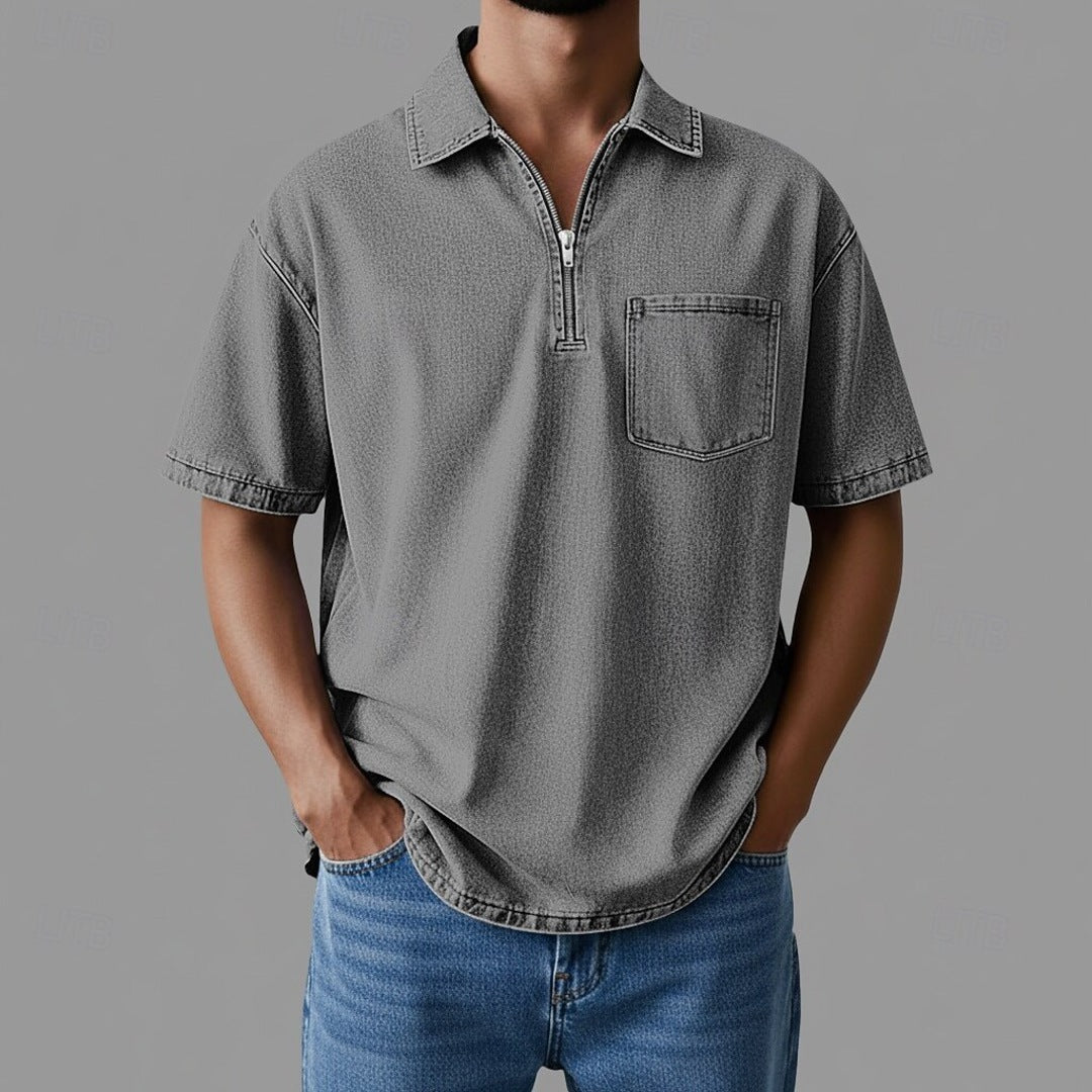 Steven - Lightweight Denim-Inspired Shirt