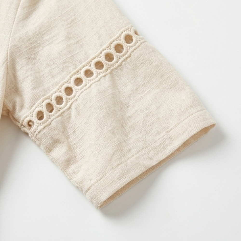 Rosie - Crochet Trim Midi Dress