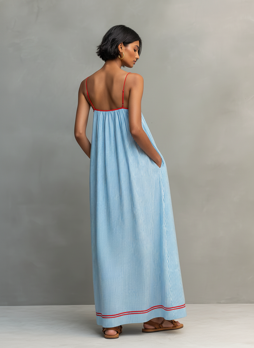 Serenity - Relaxed Striped Maxi Dress