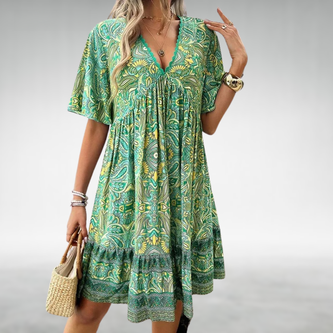 Brooke - Casual Boho V-Neck Dress
