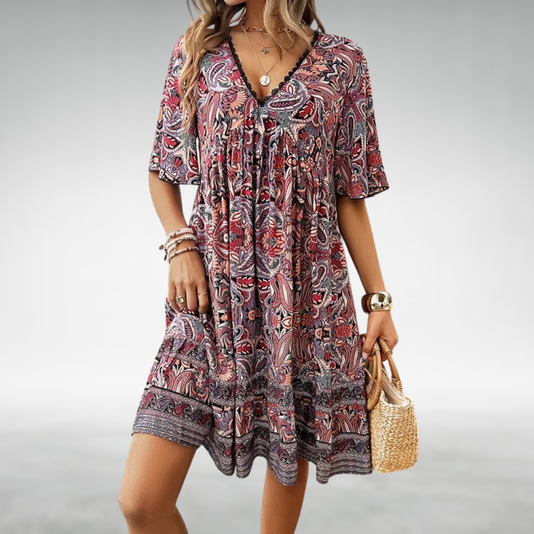 Brooke - Casual Boho V-Neck Dress