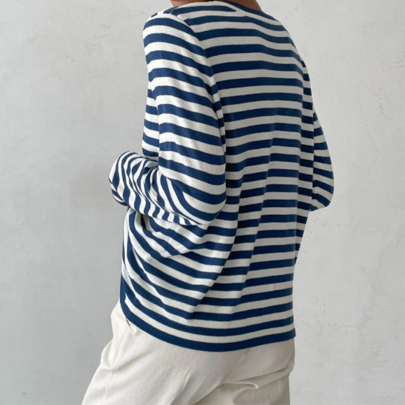 Tina - Striped Loose-Fit Long Sleeve Shirt