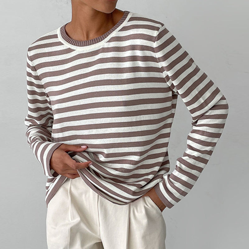 Tina - Striped Loose-Fit Long Sleeve Shirt