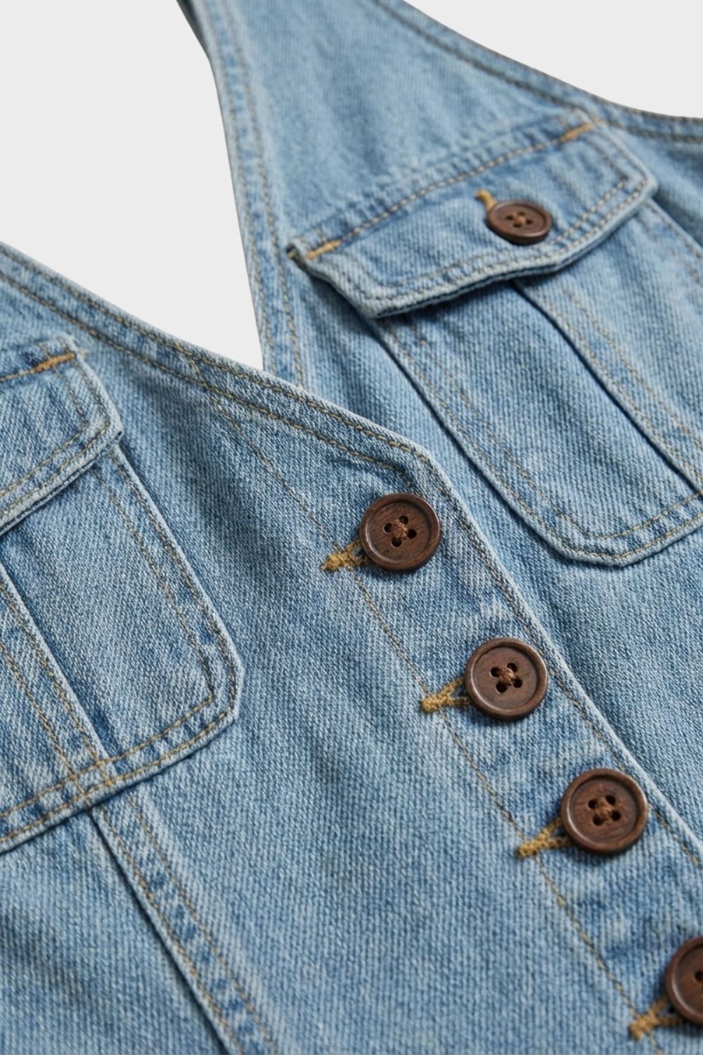 Abby - Loose-Fit Straight-Leg Denim Jumpsuit