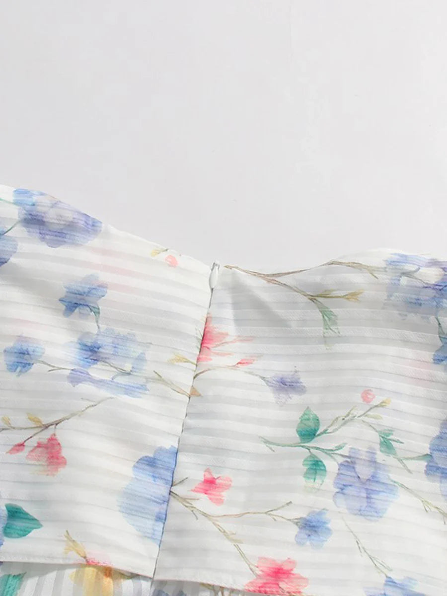 Ellen - Floral Print Midi Dress
