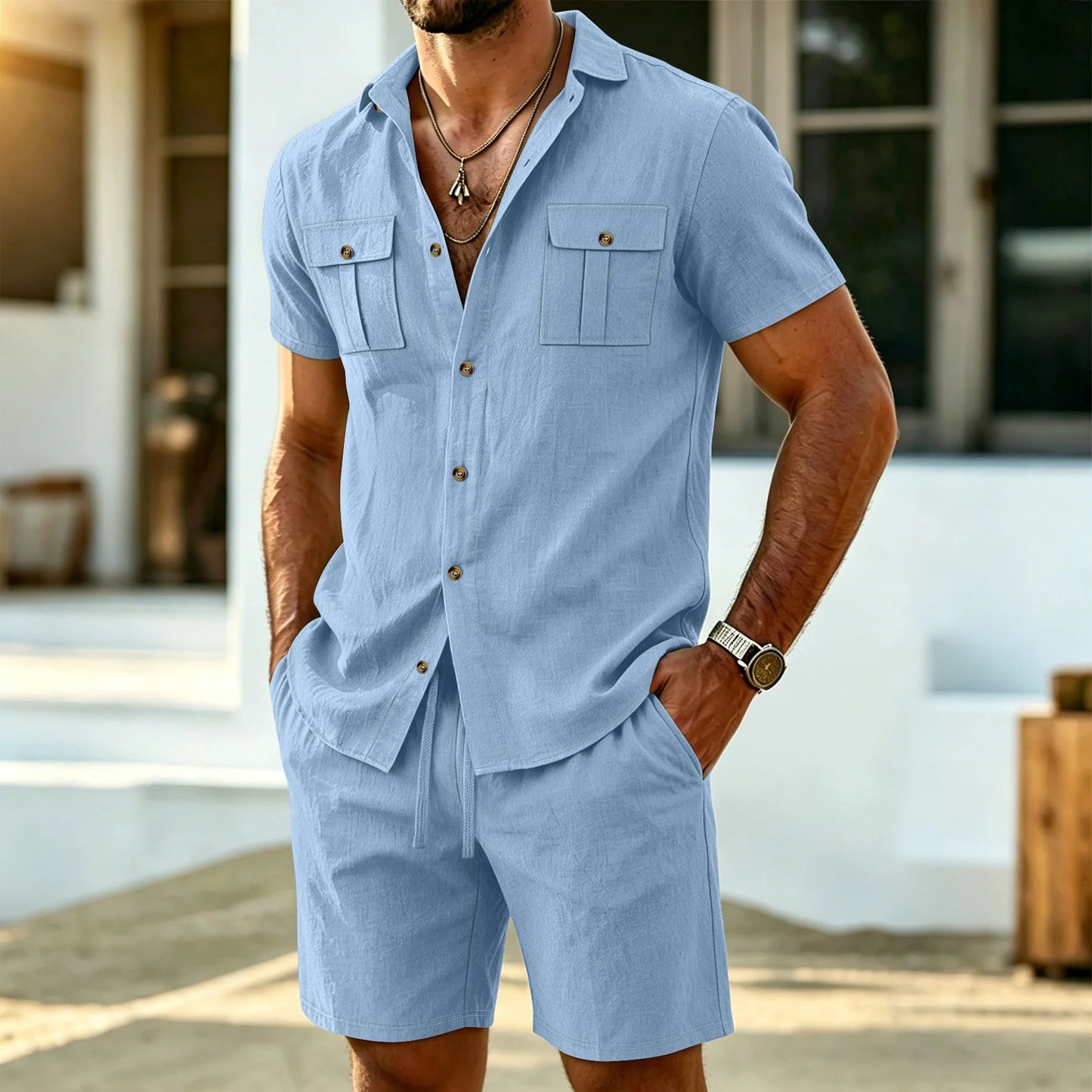 Elijah - Effortless Linen Two Piece Set