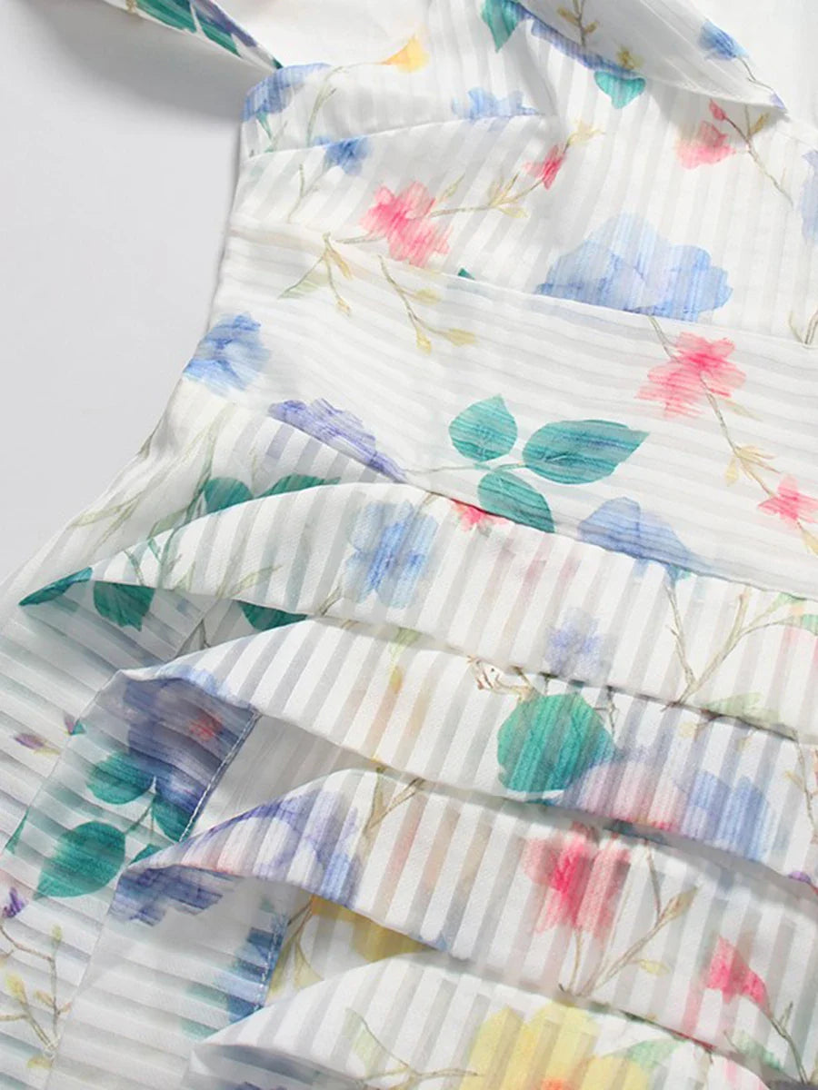 Ellen - Floral Print Midi Dress