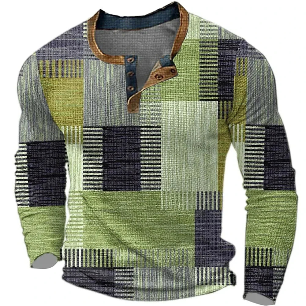 Jake - Colorful Henley Shirt