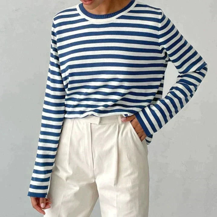 Tina - Striped Loose-Fit Long Sleeve Shirt
